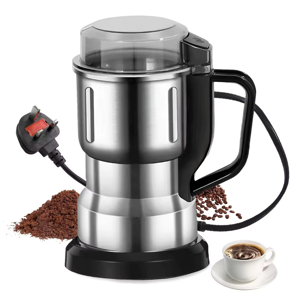 Multipurpose Electric Coffee Bean Grinding Tool Stainless Steel Milling Machine for Seeds Spices Herbs Nuts Coffee Grinder