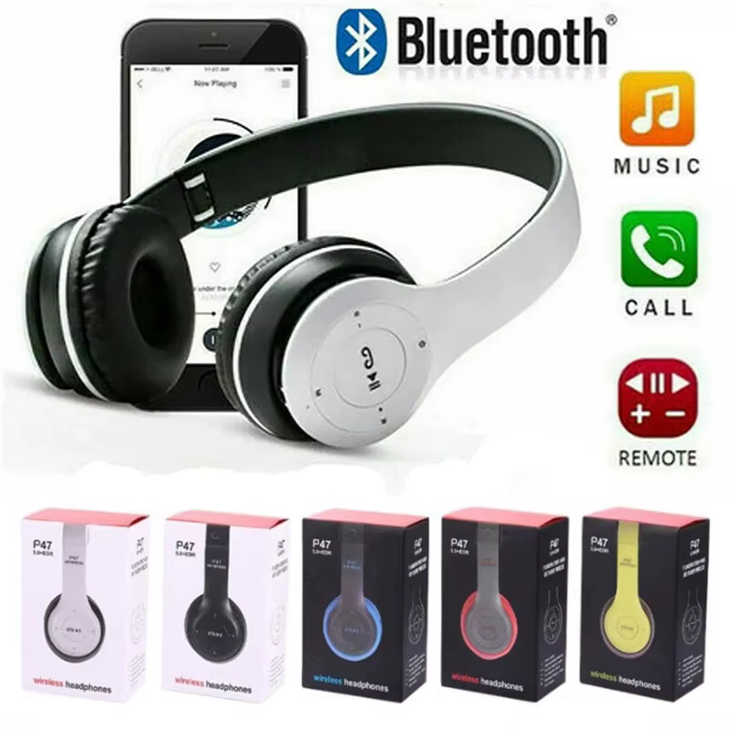 Handsfree Wireless Headphones Noise Canceling Headphone Earphone P47 Headset Bluetooth Head Phone for iPhone Huawei Samsung S22