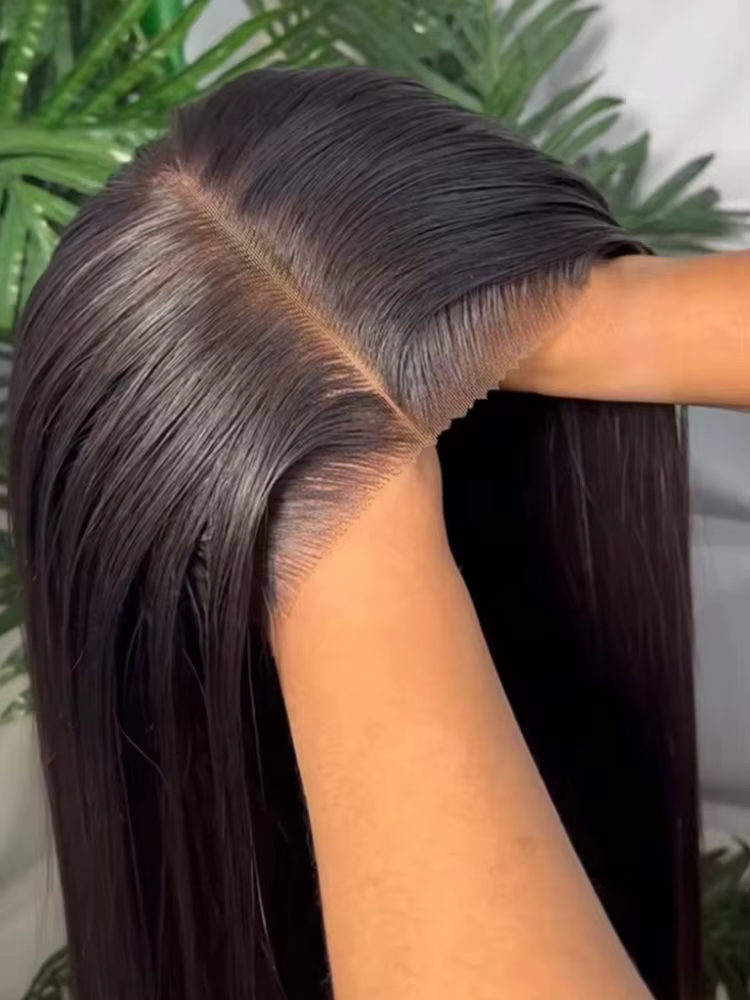 40 46 Inch Bone Straight 7x5 Glueless Wigs Human Hair Ready Wear And Go Pre Cut Lace 100% Human Hair 13x4 No Glue Silky Hair Frontal Wigs For Women 300 High Density Brazilian Preplucked Hairline 3-5 Day Fast Delived