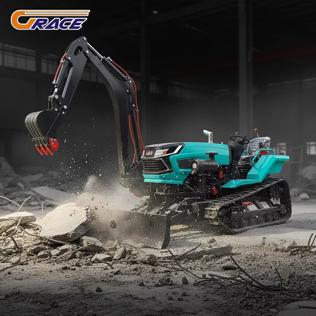 New Hot Sale 120HP Crawler Tractor For Sale Professional Use With Crushing Hammer Dozer Blade And Excavator