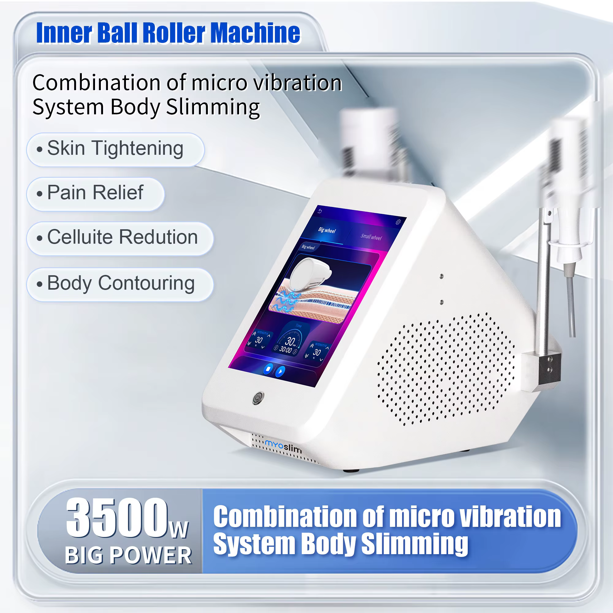 EMSzero 360 Degree Rolling Cellulite Massage Tools for Women Shaping 9D Vacuum Inner Ball Roller Body Massagers Fat Reducer.
