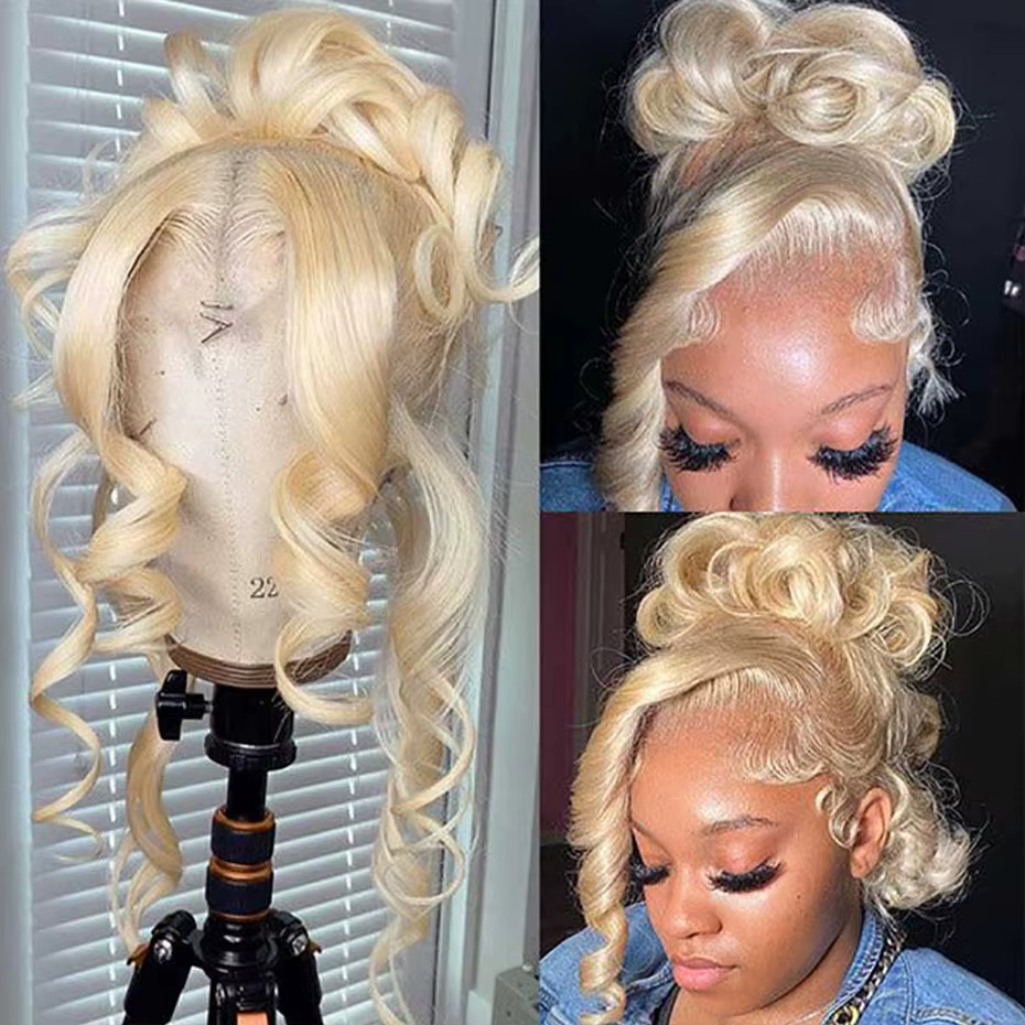 613 Blonde 360 Lace Body Wave Wigs Human Hair Raw Hair Vietnamien 13x4 13x6 Hd Lace Frontal Wig Glueless 5x5 HD Lace Closure Wig