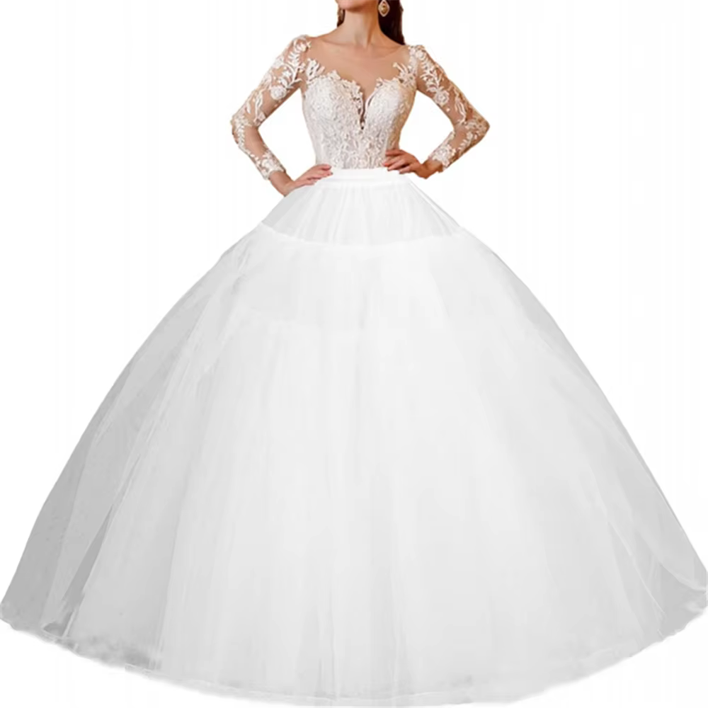 4/6/8 Layers Tulle Crinoline Skirt Hoopless Petticoat Underskirt for Bridal Wedding Dresses