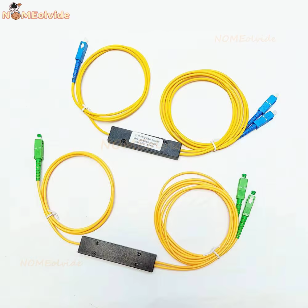 SC APC/UPC 1X2 FBT Fiber Optic Cable Cord Sleeve Taper Type Splitter Computer 1 Point 2 Fiber Optic Splitter Box Tapered 1 To 2