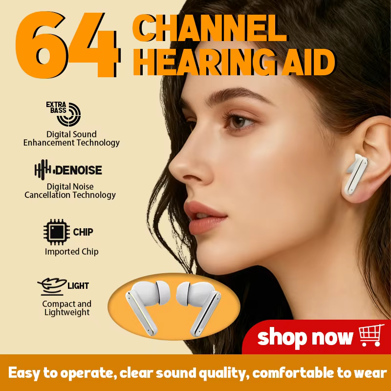 High-Quality Invisible Hearing Aid Imported Smart Chip Severe Hearing Loss 64-Channel Medical-Grade Bluetooth Hearing Aid