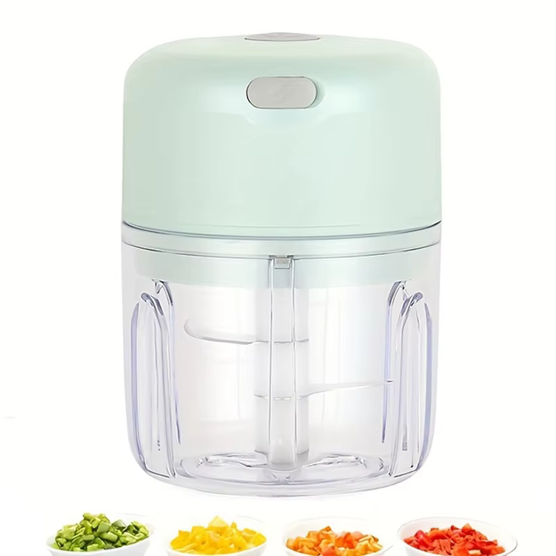 250ml mini rechargeable garlic chopper and meat grinder, durable and sturdy, suitable for grinding garlic, chili, onions, ground meat, nuts, and more
