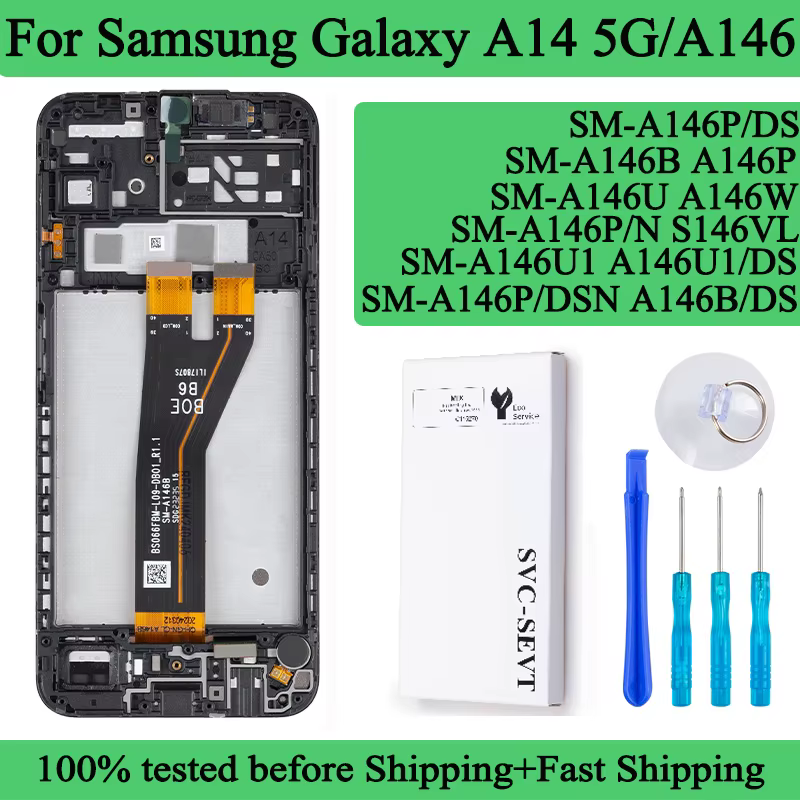 SM-A146B A146P A146U A146W Premium Lcd For Samsung Galaxy A14 5G Display Touch Screen Digitizer Panel Assembly For Samsung A146