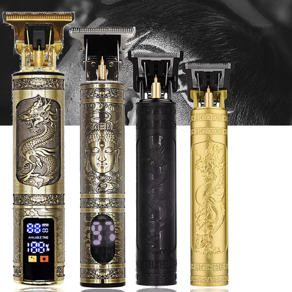 OHS Rechargeable Vintage T9 Cordless Hair Cutting Machine Electric Shaver For Man Hair Clipper Barber Trimmer Beard Razors