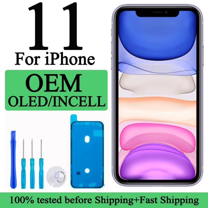 100% Tested Lcd For iPhone 11 Display 3D Touch Screen Replacement with Metal Frame Full FHD Durable Easy to Install Factory Lcd