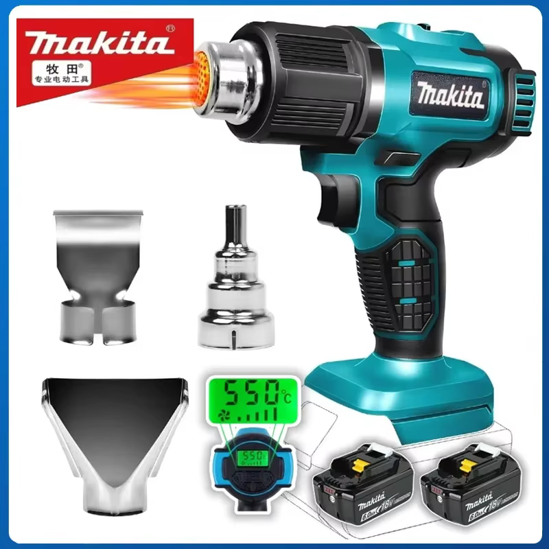 Makita Industrial Gun Handheld Electric Heat Gun Temperatures Heat Gun Cordless Hot Air Adjustable 18V Battery