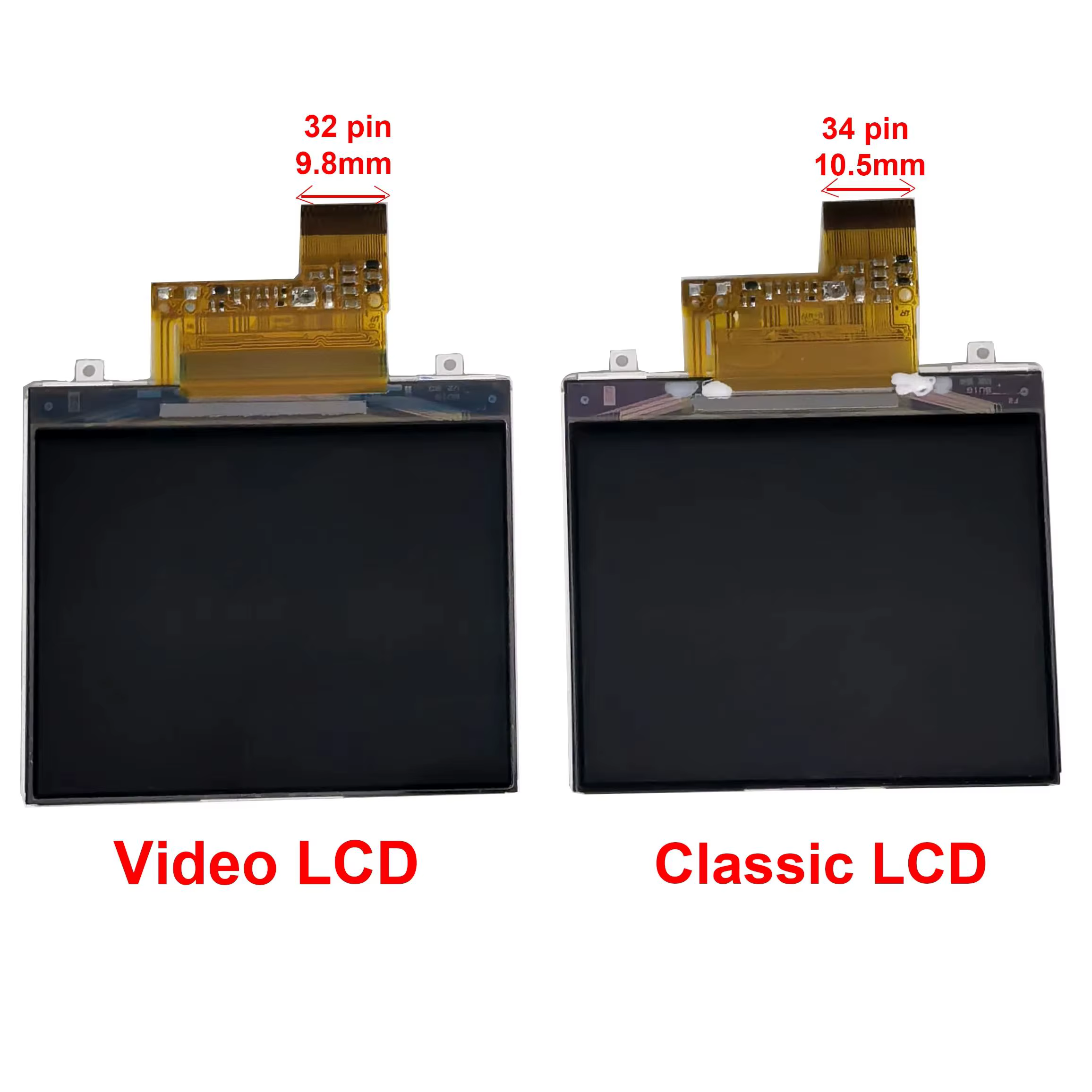 LCD Screen For iPod 5th 5.5th Video & 6th/7th Classic, Internal Display for 30GB 60GB 80GB 120GB 160GB (Thick/Thin)