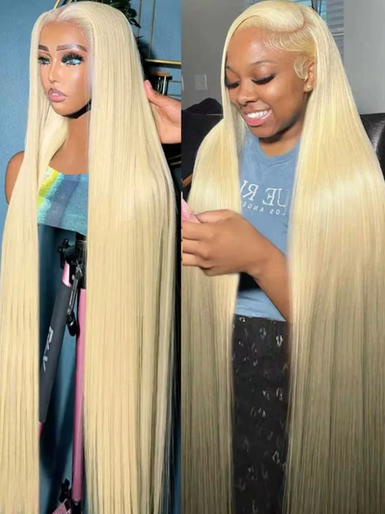 Blonde Wig Straight 613 Hd Lace Frontal Wig 13X6 13X4 Transparent Brazilian Straight Lace Front Wigs 30 34 Inch Human Hair