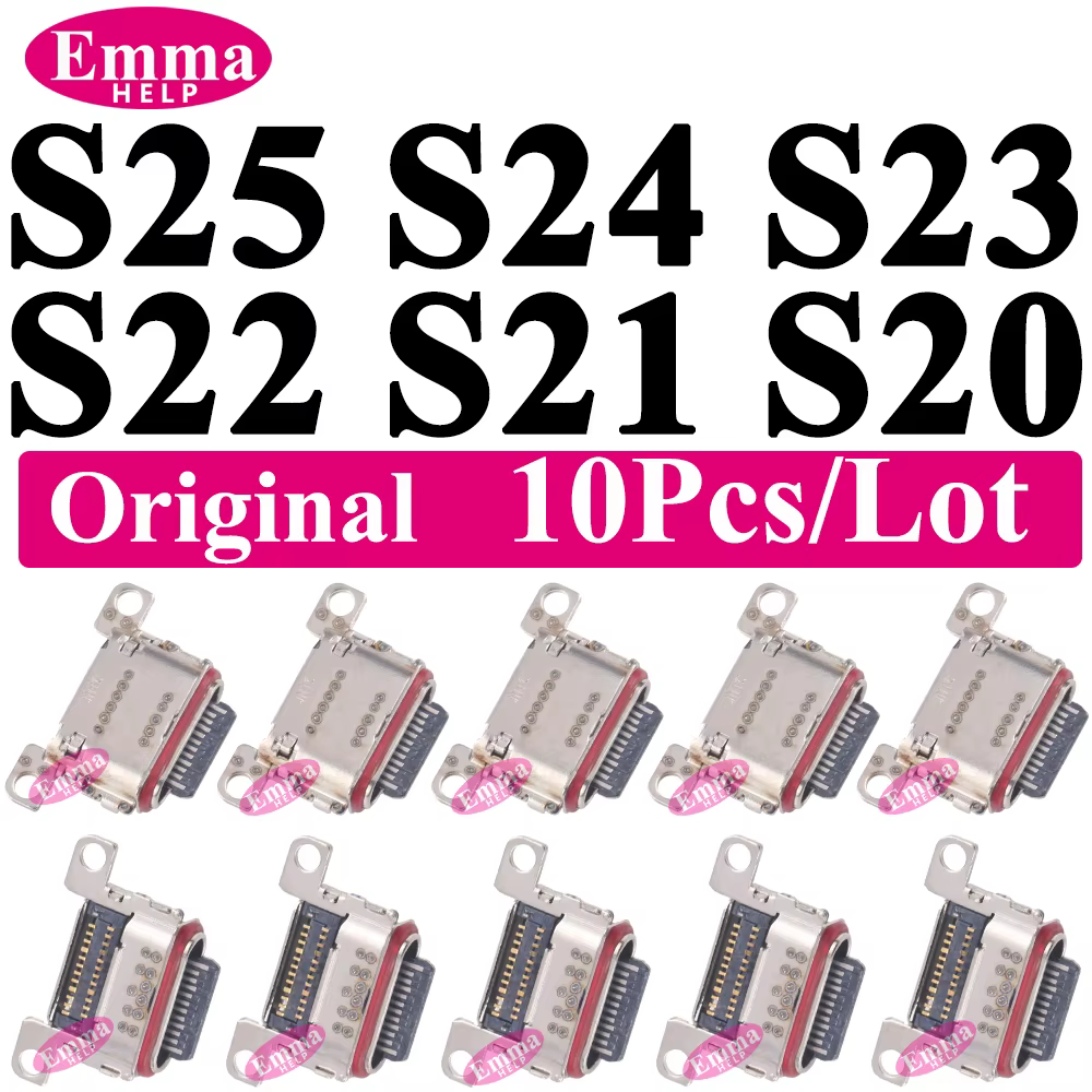 10Pcs Original Charging Port For Samsung S26 S25 S24 23 Ultra S22 S21 Plus S25 FE A34 A52 A53 A54 A56 Charger Connector Dock