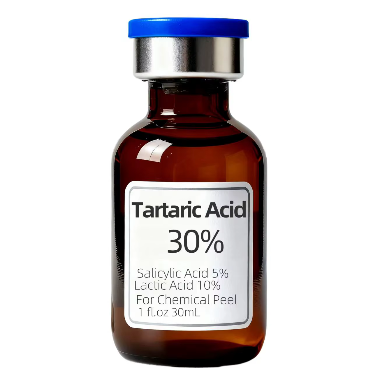 Tartaric Acid Peel 30% 20% 10% 5% peel acid 30ml 1fl.oz Gentle Formula Professional, At Home