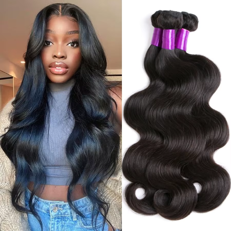 Body Wave Brazilian Human Hair Bundles 1/3/4PCS Natural Black 14-30 Inches Brazilian Hair Weave Bundles Remy Hair Extension