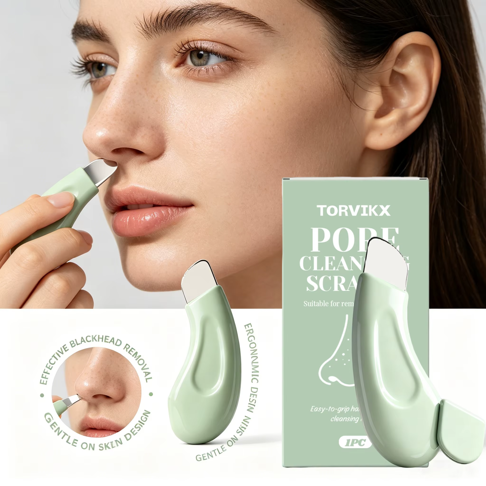 Professional Facial Skin Spatula for Deep Pore Cleansing & Blackhead Removal Easy-to-Grip Ergonomic Design Gentle Exfoliating To