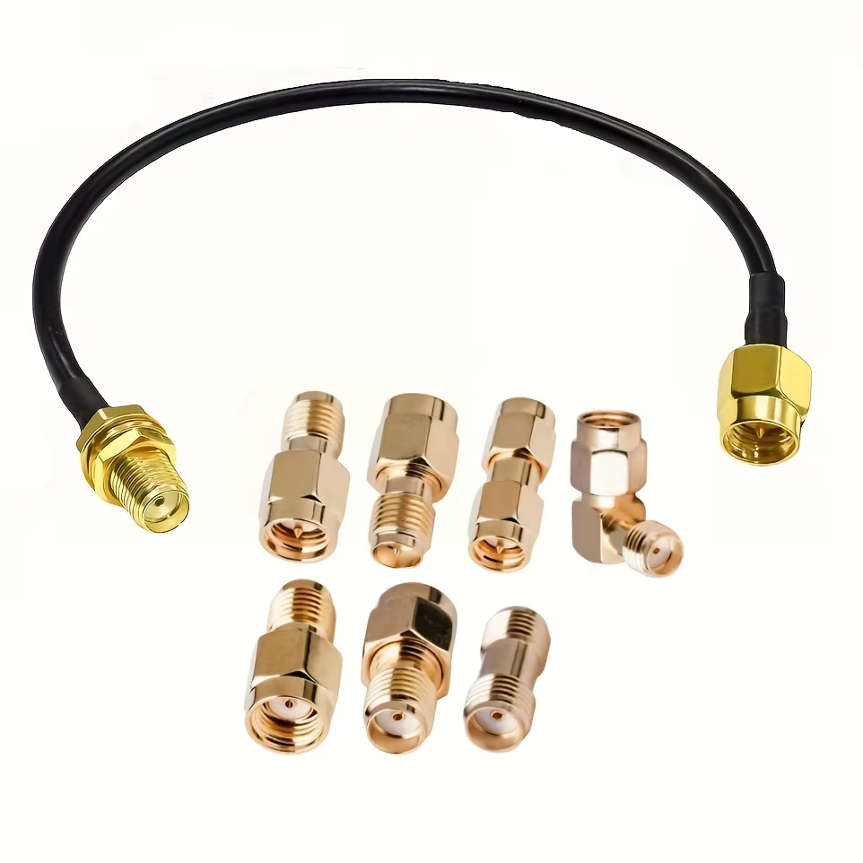 SMA Male to SMA Female Cable Assembly 15cm with 7 Units SMA Adapters SMA Male SMA Female RP-SMA Male