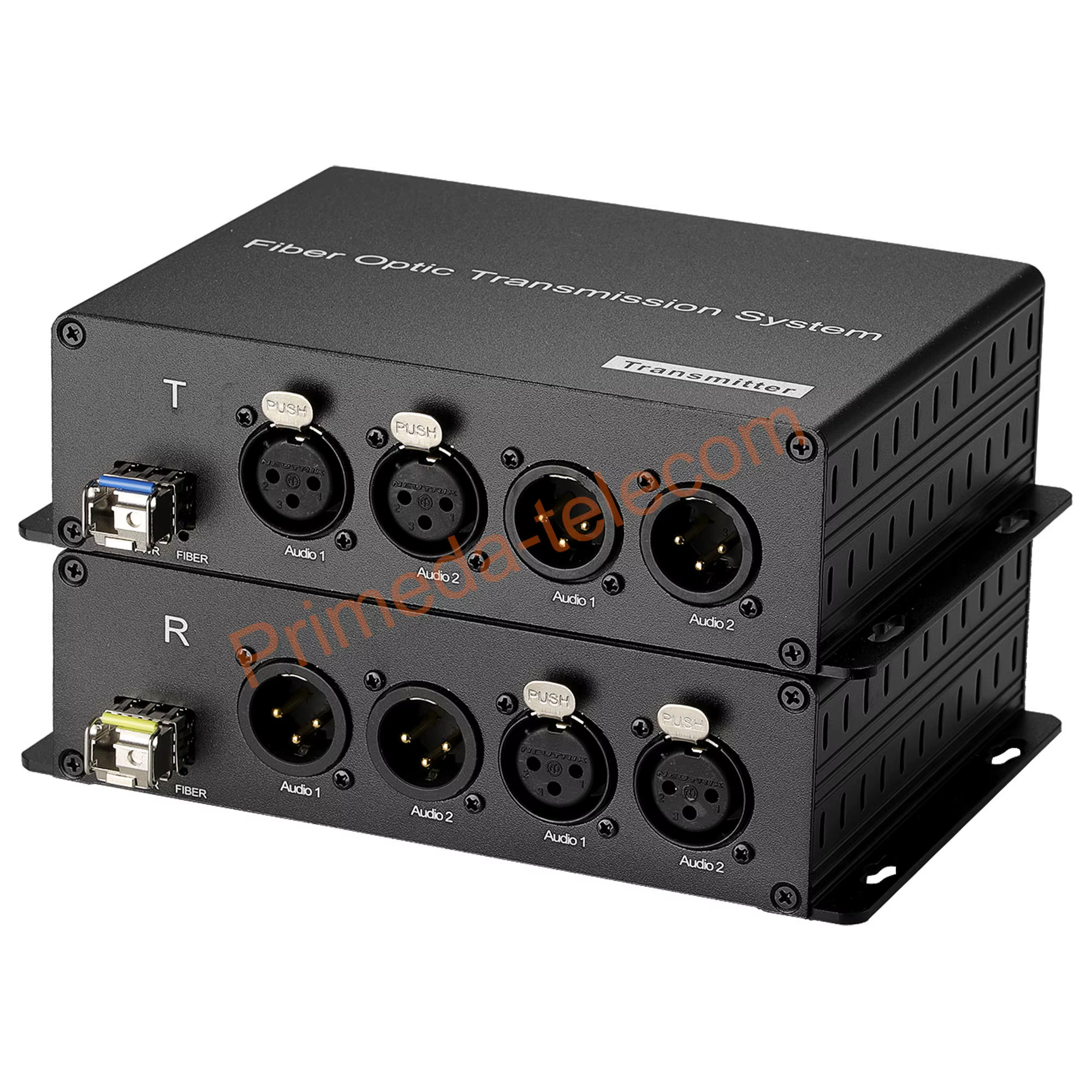 XLR Audio over Fiber Optic Extender LC Singlemode up 20Km SFP Include Uncompressed Broadcast Professional Crystal Sound A Pair