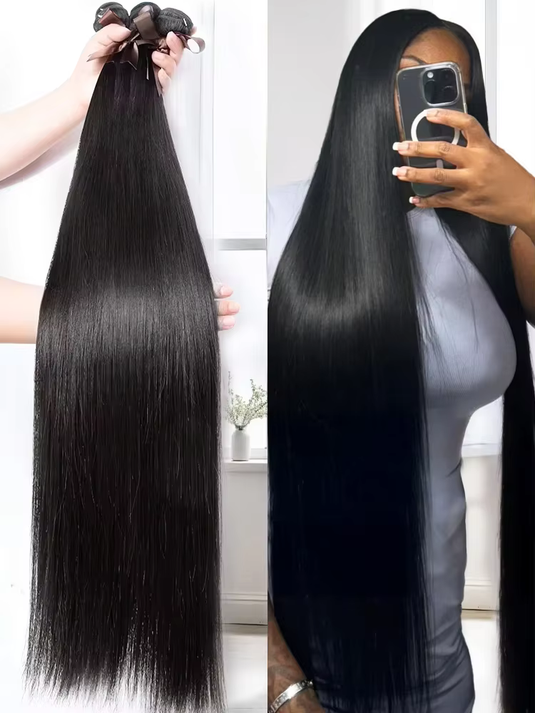 30 40 Inch Bone Straight Bundles Deal Brazilian Virgin Human Hair 3 4 Bundles Raw Hair Extensions Natural Color Remy