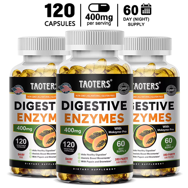 Digestive Enzymes - Aids in Bowel Movements, Metabolism, Nutrient Digestion and Intestinal Health for Adult Men and Women