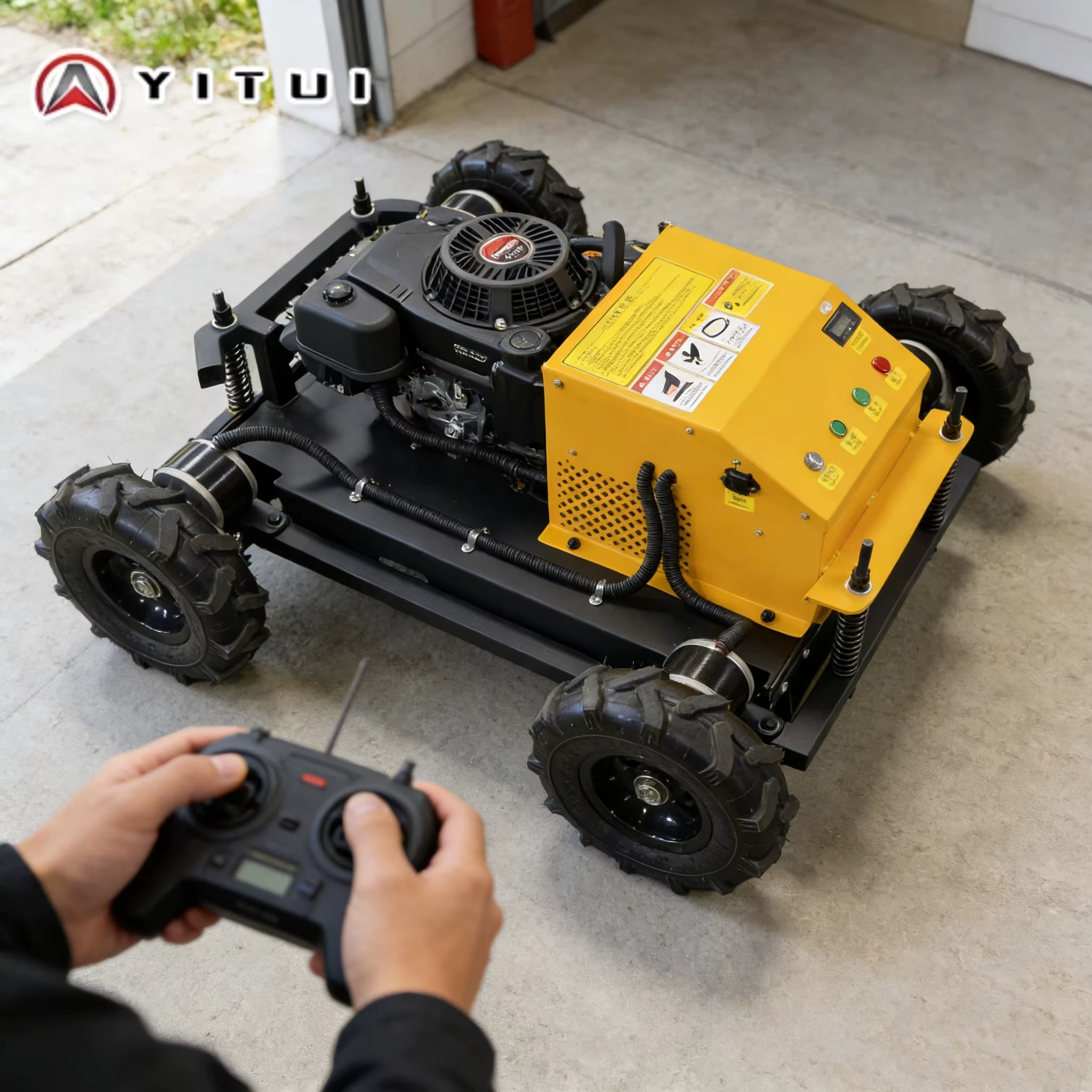 Customized Factory Direct Wheeled Lawn Mower 550mm Cutting Width Affordable Mower Agricultural Remote Control Robot Lawn Mower