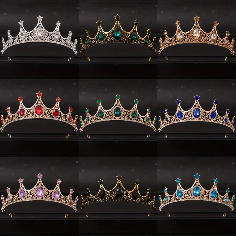 Baroque Crystal Tiaras And Crowns For Women Party Rhinestone Prom Diadem Bridal Wedding Hair Accessories Jewelry Crown Tiara