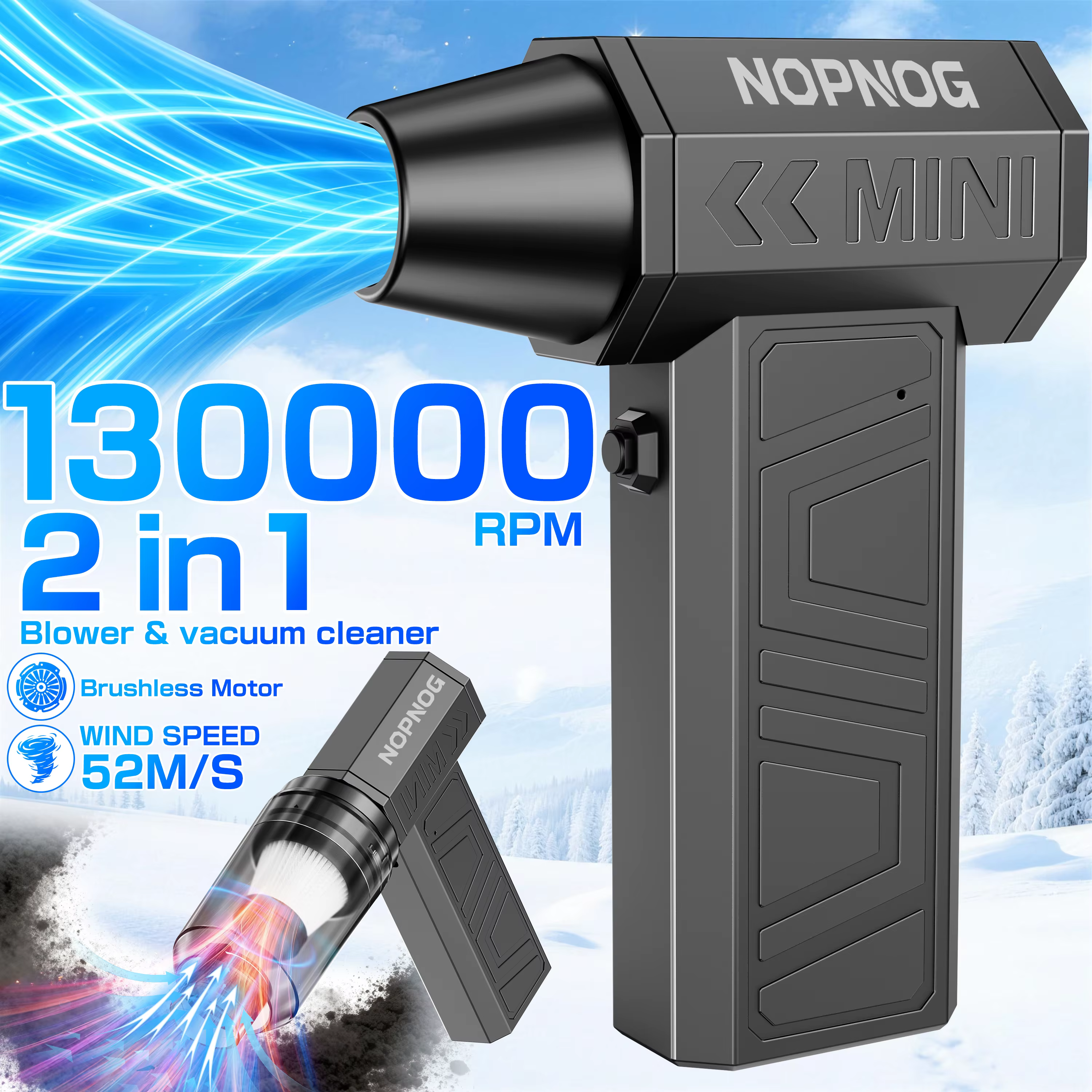 Blower Turbo Fan Car Vacuum Cleaner Cleaning Blowing Tools Violent Jet Fan Summer Hair Dryer Family Electric Air Duster Auto Dust Collector Outdoors Portable Multipurpose Blow and Suction 2 in 1 PK X8
