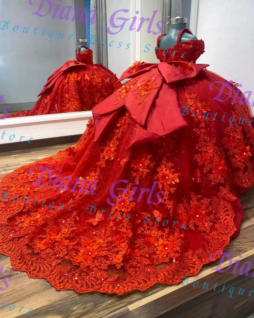 Quality Luxurious Flower Girl Dress Tulle Fluffy With Exquisite 3D Flowers Applique For Kids Birthday Wedding Evening Ball Gowns
