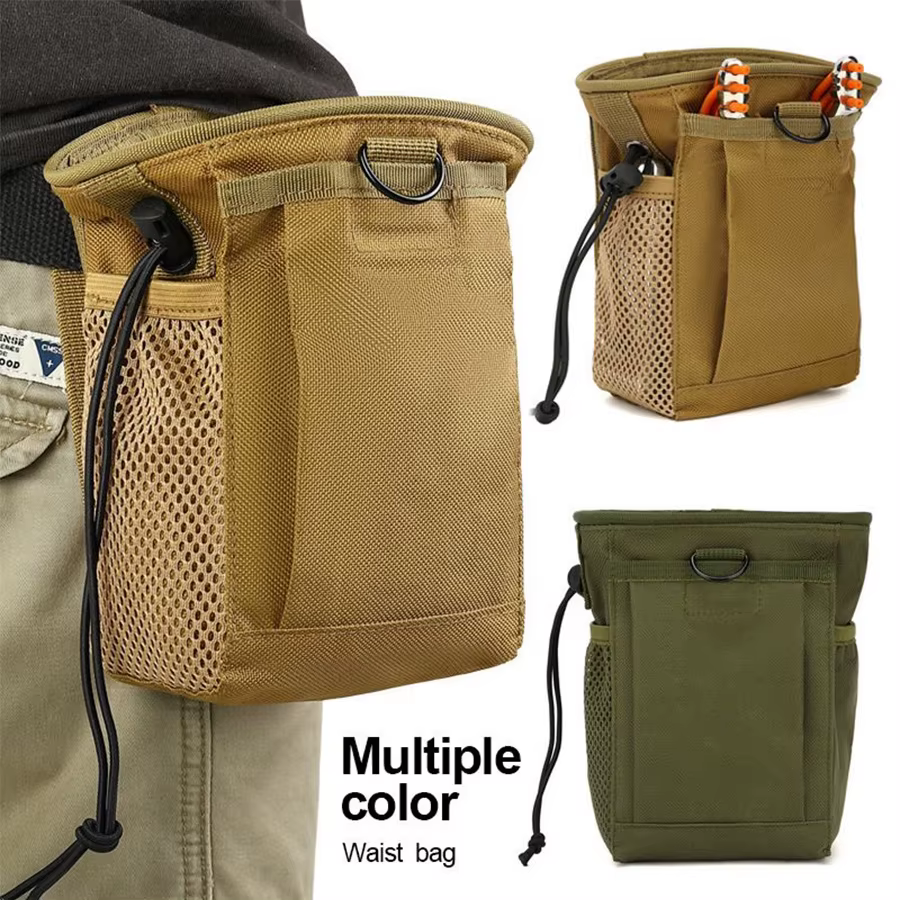 2024 New Outdoor 3-5L Camouflage Molle 600D Nylon Dump Drop Pouch Recycle Waist Pack Bags Accessories Bag Pouches