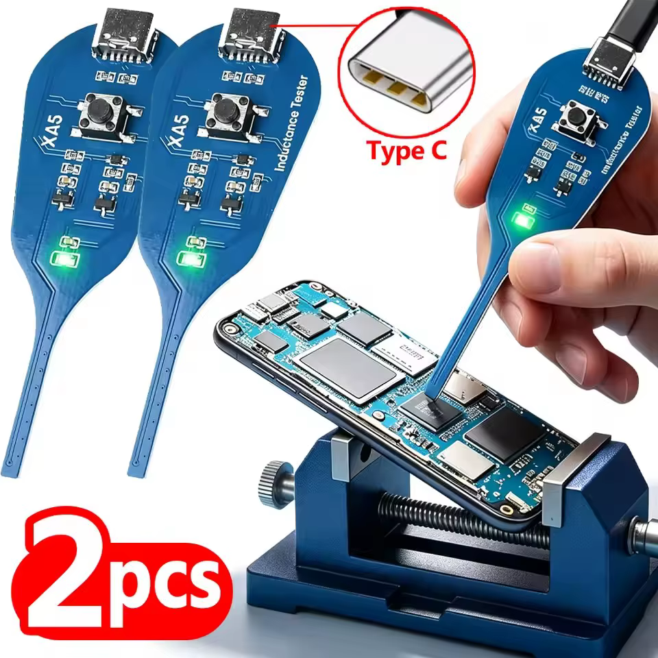 Type-C Powered High Precision Mainboard Coil Testing Tool Fast Inductance Fault Detection Diagnosis Mini Inductor Tester
