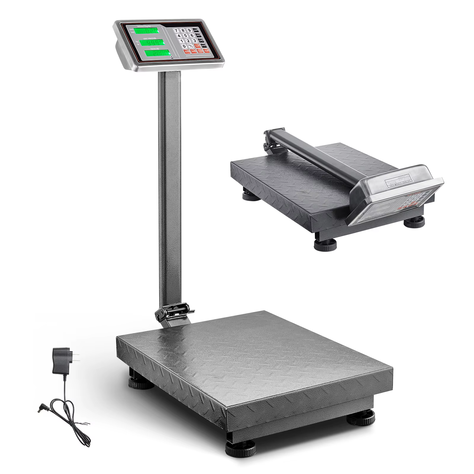 SucceBuy 660Lbs Computing Digital Platform Scale 0.1LBS Accuracy Floor Scale with LB/KG High-Definition Display for Box Luggage