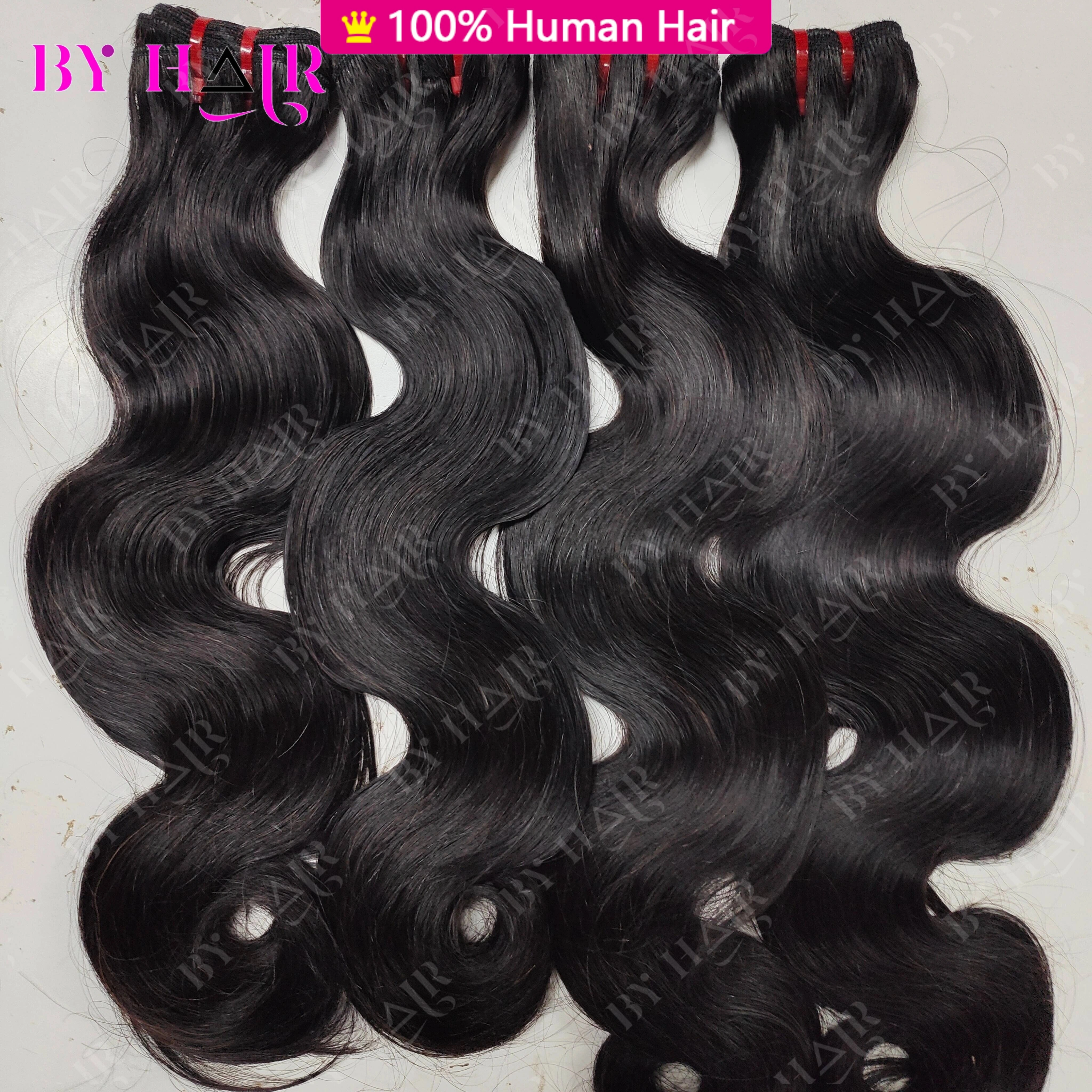 15A Super Double Drawn Virgin Body Wave Bundles Raw Human Hair Bundles Vietnamese Hair Thick Human Unprocessed Hair Extensions