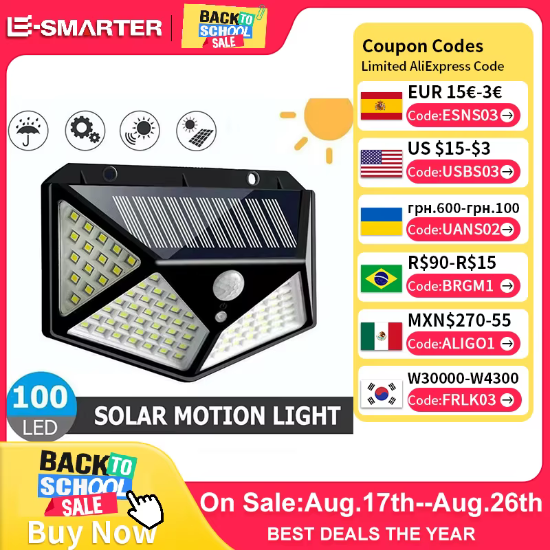 Multifunctional Solar Lamp Outdoor Garden Decoration Solar LED Light Waterproof Sunlight Powered Spotlight with Motion Sensor