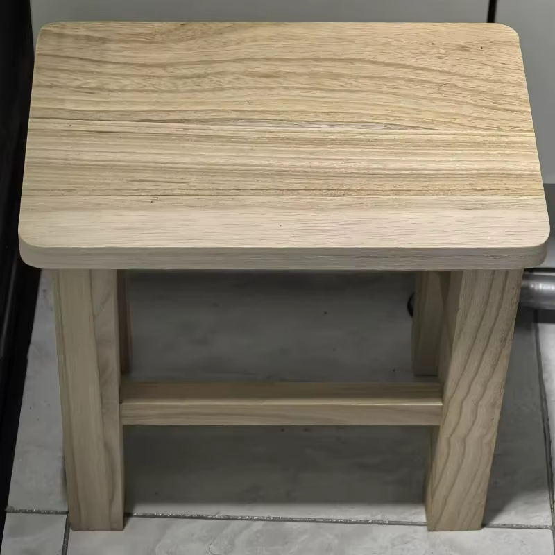 New All-solid Wood Small Stool Household Adult Retro Shoe Changing Stools Paulownia Small Bench Living Room Furniture