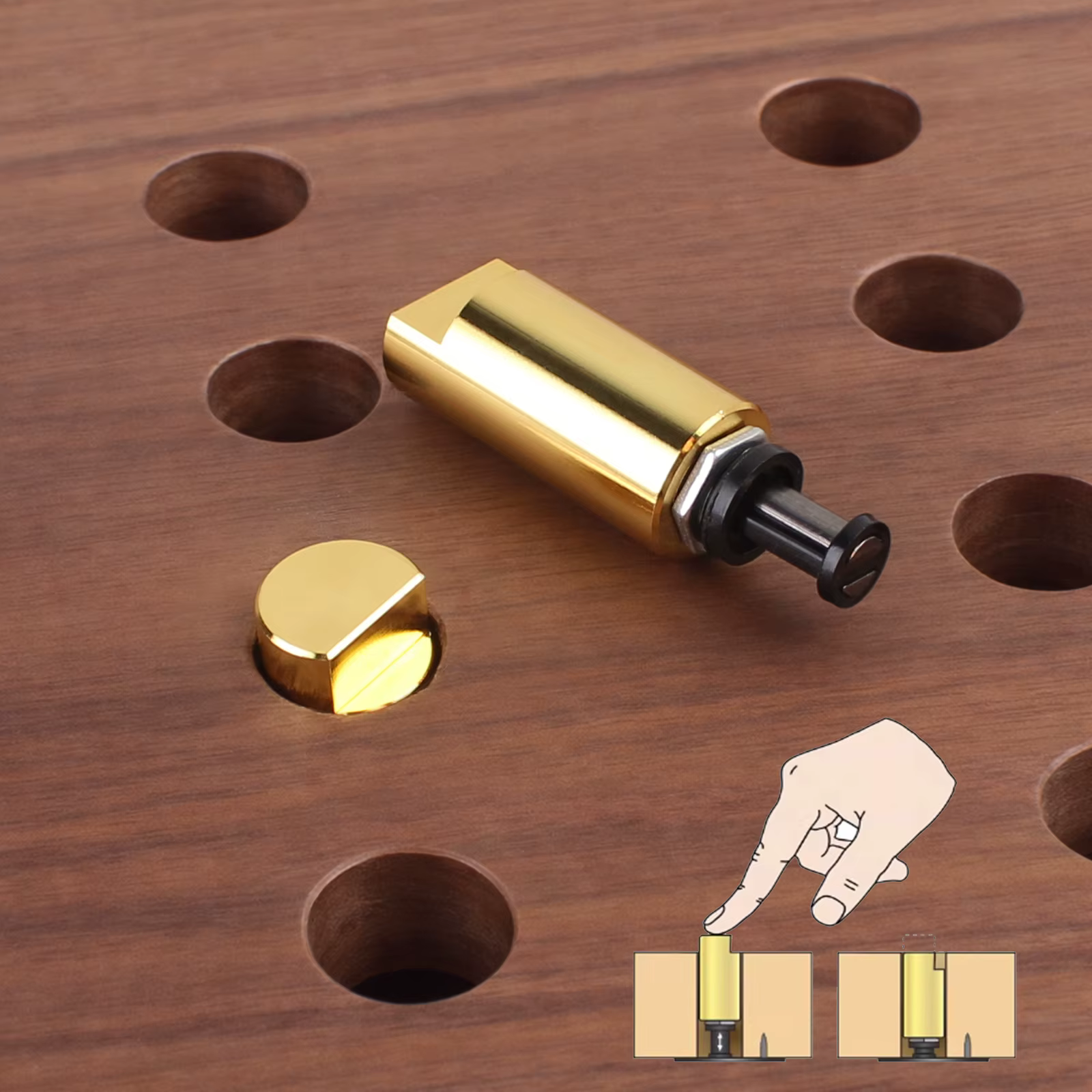 1Pc Woodworking Bench Dog Clamp Aluminum Alloy Pop Up Workbench Dog, Planing Stop Dog for 19/20mm Hole Woodworking DIY Projects