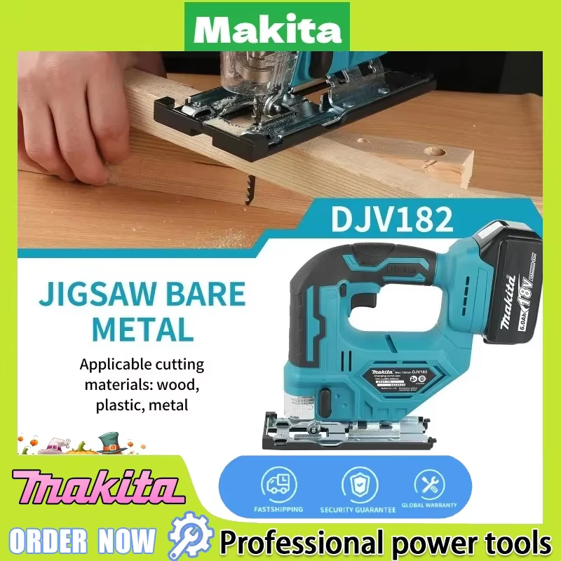 Makita DJV182Z 340W Brushless Jigsaw Electric Jig With Saw Blade Cordless Barrel Handle Jigsaw Portable Carpenter Power Tool