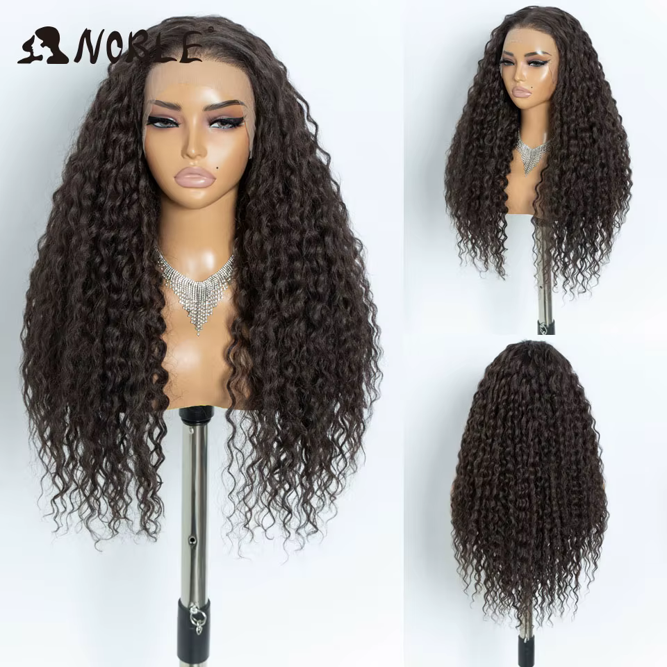 Noble 13x6 Lace Front Wig Synthetic 26 Inch Long Curly ombre blonde Wigs For Women Ombre Lace Front Wig Synthetic Lace Front Wig
