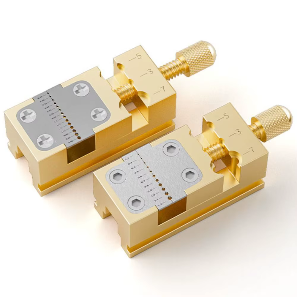 Durable Precise Watch Bench Vice Anti-slip Stable Collet Tightening Tool Copper Thread Adjustment Watch Head Holder Repair