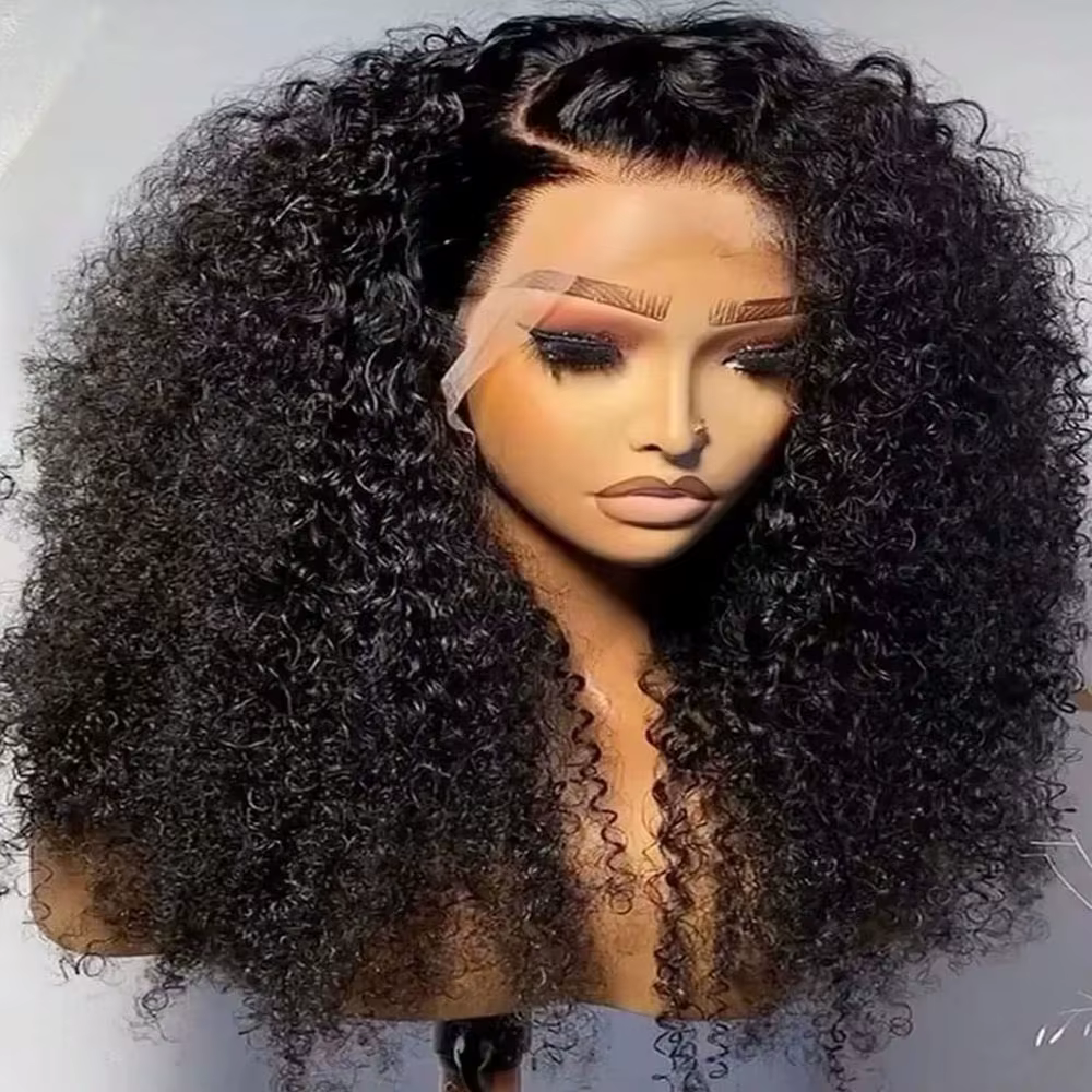 Deep Wave Lace Front Wigs Human Hair 250% Density 13x4 HD Transparent Deep Wave Frontal Wigs Human Hair With Baby Hair Natural Color Halloween Season
