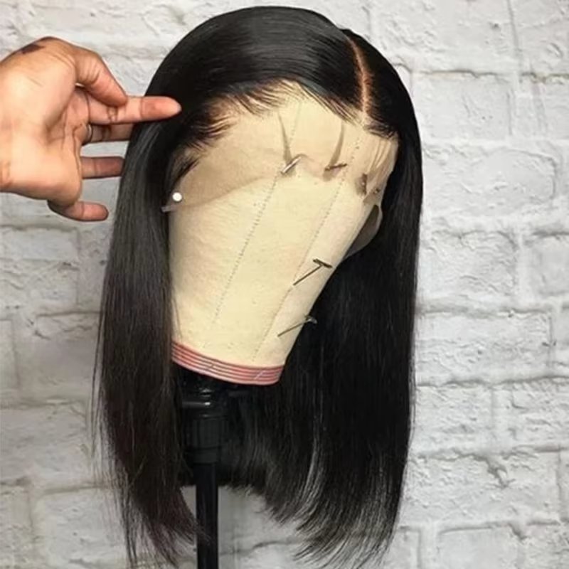 Bob Wig Human Hair 200% Density 13x4 HD Lace Frontal Short Straight Lace Front Bob Wigs For Black Women Human Hair Pre Plucked
