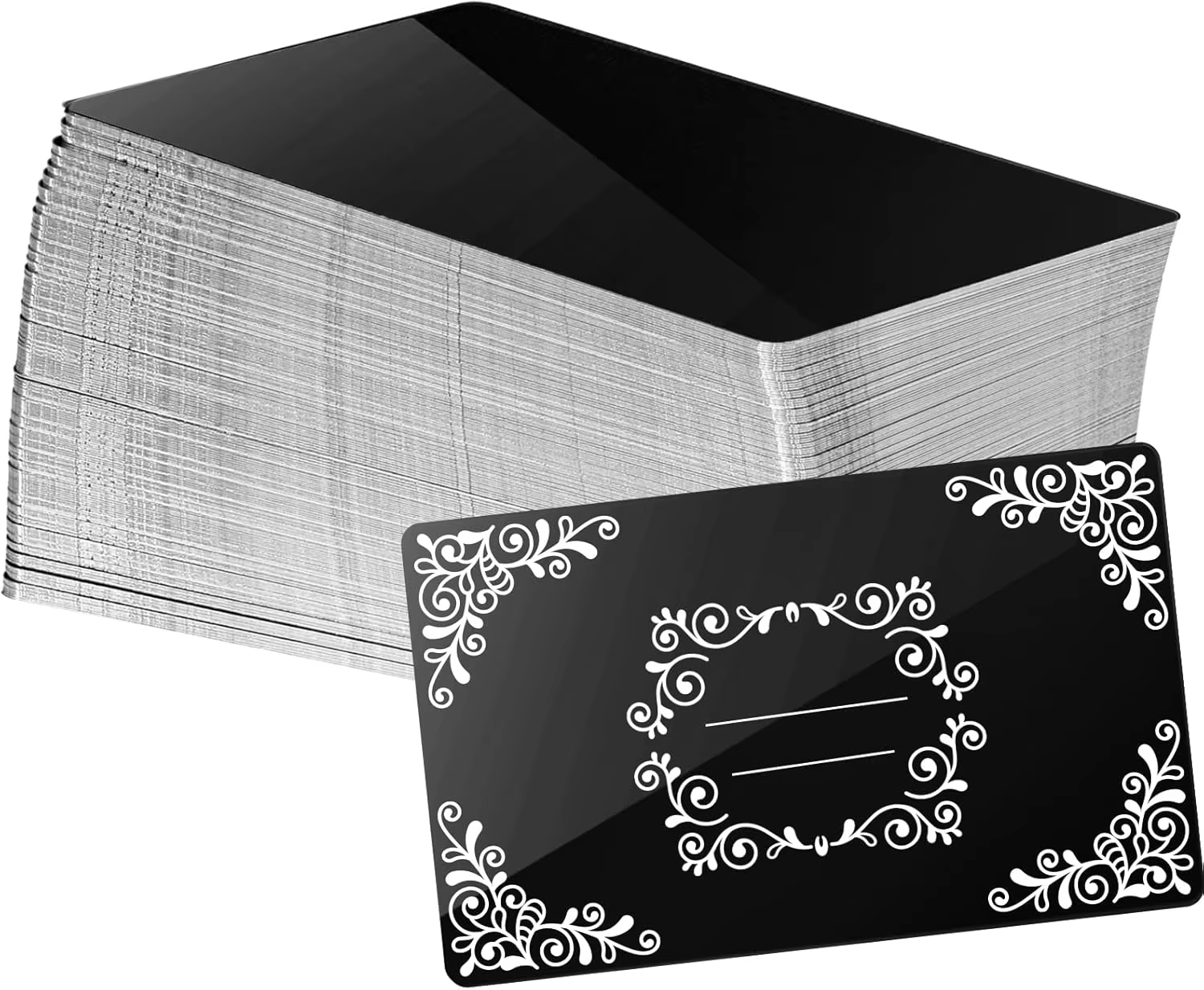 50/250 Pcs Laser Engraving Blanks Aluminum Sheet Laser Engraving Business Card Multipurpose DIY Gift Cards 86 x 54 x 0.21 mm