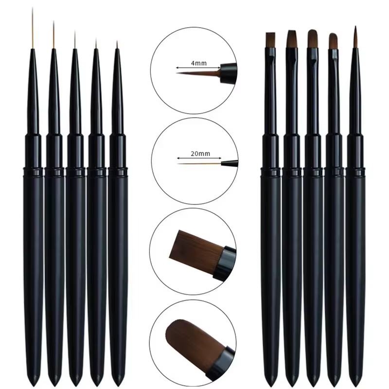 1PC Nail Art Brush Pen Pointing Drawing Line Builder Design Nail Polish UV Gel Tips Decoration Manicure