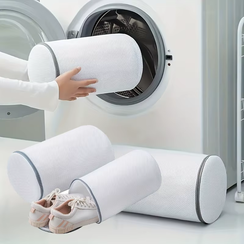 Versatile Shoe Washing Bag - Durable Mesh Laundry Bag for Sneakers, Running Shoes, Socks & Bras with Zipper Closure, Laundry Bag