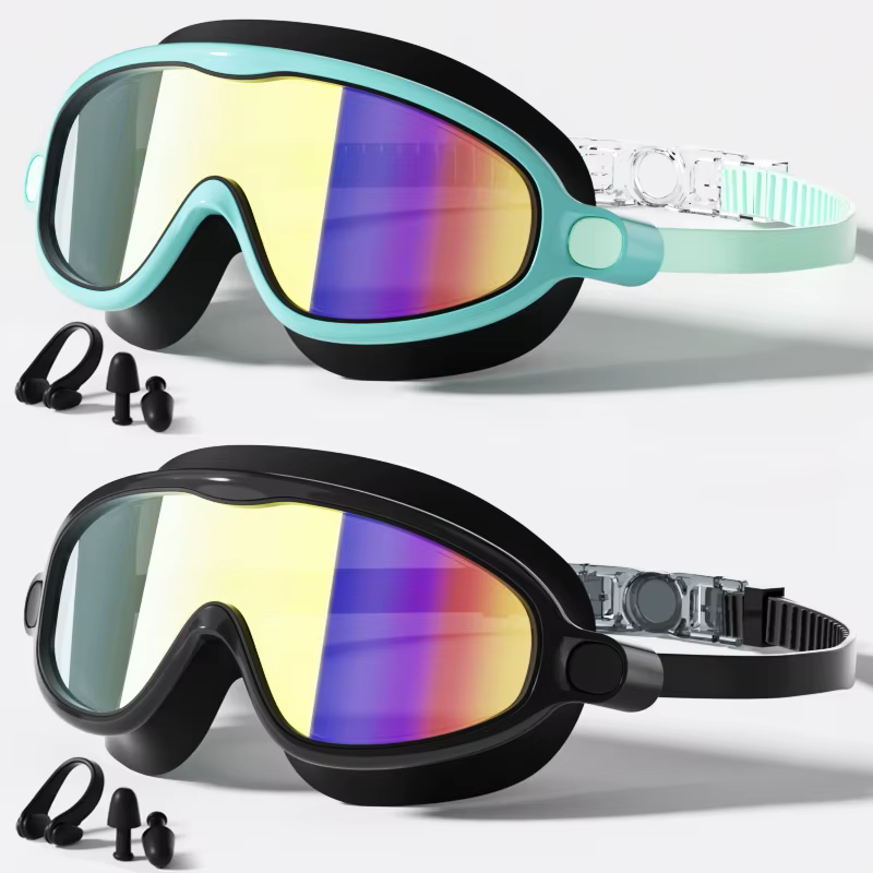 Swim Goggles, Waterproof Anti-Fog Anti-UV Wide View Swimming Goggles for Kids 3-14