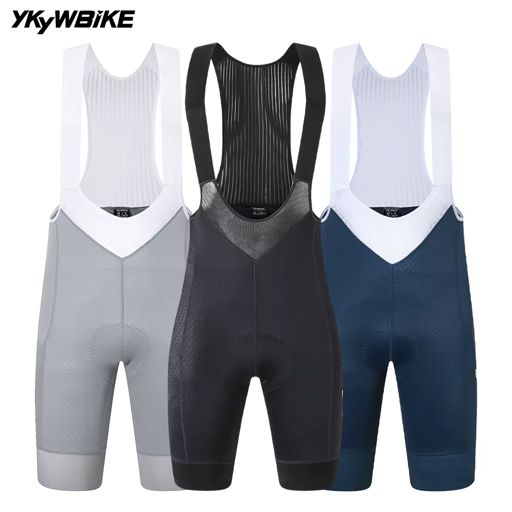 YKYWBIKE 2026 Men's Cycling Bib Short 3 Pockets Summer Road Bike Short Pants Belgium Pad MTB Bicycle Bibs Shorts Pro Team